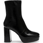 Reduzierte Schwarze Lack-Optik Steve Madden Ankle Boots & Klassische Stiefeletten mit Reißverschluss aus Lackleder für Damen Größe 40 mit Absatzhöhe über 9cm 