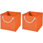 Orange Maritime Faltboxen aus Metall 