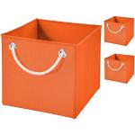 Orange Maritime Faltboxen aus Metall 