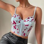 Violette Bestickte Sexy Sommermode aus Polyester für Damen Größe XS für den für den Sommer 