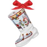 Anthrazitfarbene Minimalistische Hutschenreuther Weihnachtsanhänger aus Porzellan 