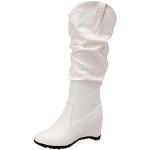 Weiße Offene Damencowboystiefel & Damenwesternstiefel mit Schnürsenkel aus Fell wasserdicht Größe 37 für den für den Sommer 