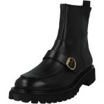 Reduzierte Schwarze Paul Green Runde Ankle Boots & Klassische Stiefeletten mit Reißverschluss aus Glattleder für Damen Größe 43 mit Absatzhöhe bis 3cm 