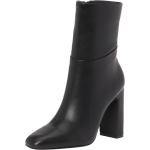 Reduzierte Schwarze Steve Madden High Heel Stiefeletten & High Heel Boots mit Reißverschluss aus Textil für Damen Größe 39 