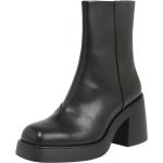 Reduzierte Schwarze Vagabond Ankle Boots & Klassische Stiefeletten mit Reißverschluss aus Glattleder für Damen Größe 41 mit Absatzhöhe bis 3cm 