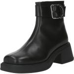 Reduzierte Schwarze Vagabond Ankle Boots & Klassische Stiefeletten mit Reißverschluss aus Glattleder für Damen Größe 40 mit Absatzhöhe bis 3cm 