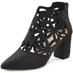 Schwarze LASCANA High Heel Stiefeletten & High Heel Boots aus Kunstleder für Damen Größe 42 mit Absatzhöhe 5cm bis 7cm 