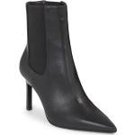 Reduzierte Schwarze Calvin Klein High Heel Stiefeletten & High Heel Boots für Damen Größe 40 