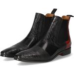Schwarze Melvin & Hamilton Elvis Elvis Presley Blockabsatz Chelsea-Boots aus Glattleder leicht für Herren Größe 47 