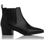 Schwarze Elegante L.K. Bennett Spitze Ankle Boots & Klassische Stiefeletten aus Leder für Damen Größe 36 