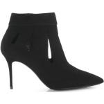 Reduzierte Schwarze GIUSEPPE ZANOTTI High Heel Stiefeletten & High Heel Boots aus Veloursleder für Damen Größe 41 mit Absatzhöhe über 9cm 