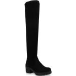 Schwarze Stiefelparadies Damenoverkneestiefel aus Kunstleder leicht Größe 41 für den für den Winter 