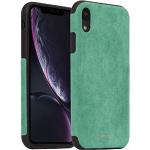 Grüne StilGut iPhone XR Cases mit Bildern aus Leder für kabelloses Laden 