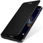 Schwarze StilGut Huawei P8 Lite Cases 2017 Art: Flip Cases durchsichtig aus Nappaleder klappbar 