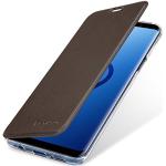 Braune StilGut Samsung Galaxy S9+ Cases Art: Flip Cases durchsichtig aus Nappaleder klappbar 
