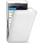 Weiße StilGut BlackBerry Z10 Hüllen Art: Flip Cases mit Bildern aus Glattleder 