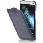 Marineblaue StilGut HTC One Cases Art: Flip Cases mit Bildern aus Glattleder 
