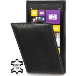 Schwarze StilGut Nokia Lumia 1020 Cases Art: Flip Cases mit Bildern aus Glattleder 