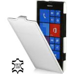 Weiße StilGut Nokia Lumia 520 Cases Art: Flip Cases mit Bildern aus Leder 
