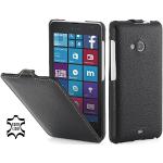 Schwarze StilGut Nokia Lumia 535 Cases Art: Gürteltaschen mit Bildern aus Leder 
