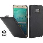 Schwarze StilGut Samsung Galaxy S6 Cases mit Bildern aus Leder 