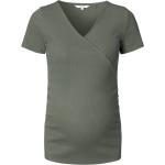 Olivgrüne V-Ausschnitt Umstands-T-Shirts für Damen Größe XXL 