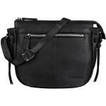 Schwarze Vintage STILORD Kleine Handtaschen mit Reißverschluss aus Leder für Damen für Partys 
