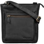 Schwarze Vintage STILORD Lederhandtaschen aus Glattleder mit Außentaschen für Damen 