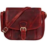 Rote Vintage STILORD Kleine Handtaschen aus Leder für Damen 