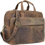 Braune Vintage STILORD Herrenlehrertaschen aus Rindsleder mit Laptopfach maxi / XXL 