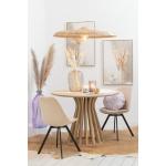 Stilvoller Lampenschirm Flach Rund – Seegras Design in Naturton