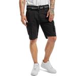 Schwarze Stitch & Soul Cargo-Shorts mit Gürtel für Herren Größe XL für den für den Sommer 