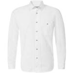 Weiße Langärmelige Stockerpoint Herrenlangarmhemden aus Baumwolle Größe XXL 