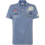 Reduzierte Blaue Unifarbene Stockerpoint Herrenpoloshirts & Herrenpolohemden mit Knopf aus Baumwolle Größe M 