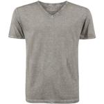 Braune Gepunktete Stockerpoint V-Ausschnitt T-Shirts aus Baumwolle für Herren Größe L für den für den Sommer 