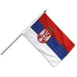 Serbien mit Wappen Fahne Fahnen Flagge WM 0,90x0,60m 
