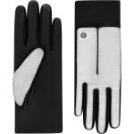 Silberne Touchscreen-Handschuhe aus Leder für Damen Größe 6 