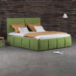 Grüne Moderne BestLivingHome Rechteckige Französische Doppelbetten aus Stoff 200x200 