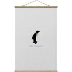 Hellbraune Moderne Posterleisten mit Pinguinmotiv aus Eiche Hochformat 50x75 