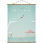 Stoffbild Mit Posterleisten - Reiseposter - Côte D'Azur - Hochformat 4:3