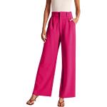 Pinke Business Marlenehosen mit Reißverschluss aus Jersey für Damen Größe L für Partys für den für den Sommer 