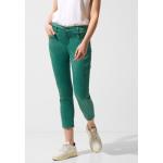 Reduzierte Grüne Unifarbene Casual Street One Stoffhosen aus Baumwolle für Damen Größe XS 