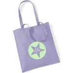 Lavendelfarbene Sterne Stofftaschen & Jutetaschen aus Baumwolle wiederverwendbar 