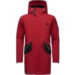 Rote Wasserdichte Winddichte Mini Kapuzenmäntel mit Reißverschluss für Herren Größe 3 XL für den für den Winter 