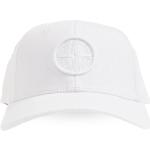 Weiße Bestickte Stone Island Snapback-Caps aus Baumwolle für Herren Größe S 