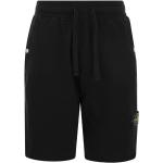 Stone Island, Cargo Bermuda Shorts aus gebürstetem Baumwollfleece Black, Herren, Größe: XL