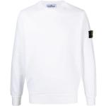 Weiße Stone Island Rundhals-Ausschnitt Herrensweatshirts aus Baumwolle Größe 3 XL 