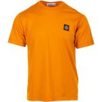 Stone Island, Oranges T-Shirt und Polo Orange, Herren, Größe: M