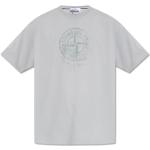 Graue Kurzärmelige Stone Island T-Shirts für Herren Übergrößen 