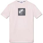 Pinke Kurzärmelige Stone Island T-Shirts aus Baumwolle für Herren Übergrößen 
